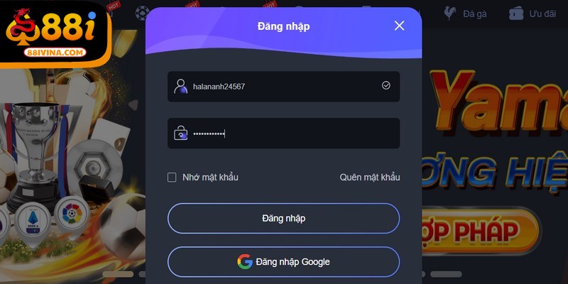 Anh em hãy đảm bảo tài khoản cá cược chưa bị khóa hay sai thông tin