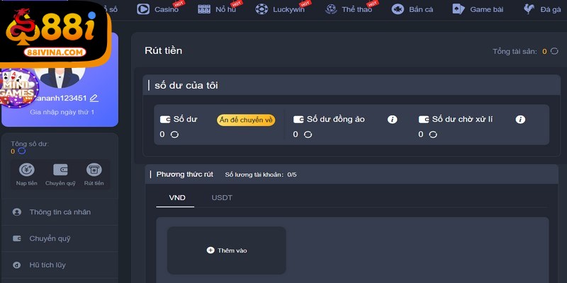 Biết cách rút tiền 88I bạn sẽ tránh sai sót làm chậm tiến độ